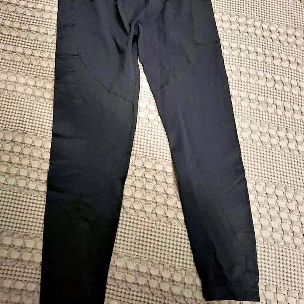 Leggings Size Large Black Pocket Compression Workout